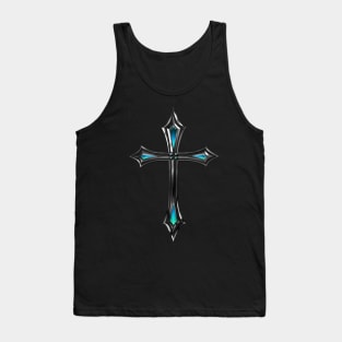 Silver and Blue Cross Clothing (any colour) Tank Top